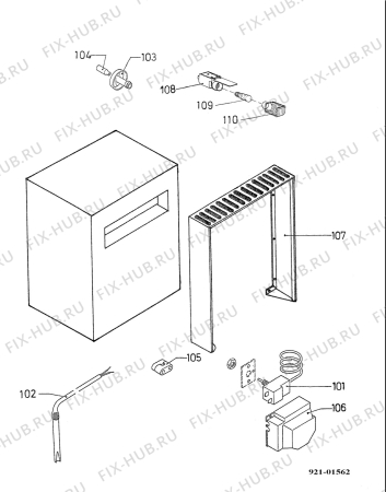 Взрыв-схема холодильника Electrolux EA3120 - Схема узла Housing 001